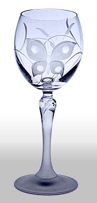 Sklenice na víno, motiv motýl, ručně ryté sklo | Kód zboží: 2227/200ml/motýl | Cena za 1 kus: 0,- Kč